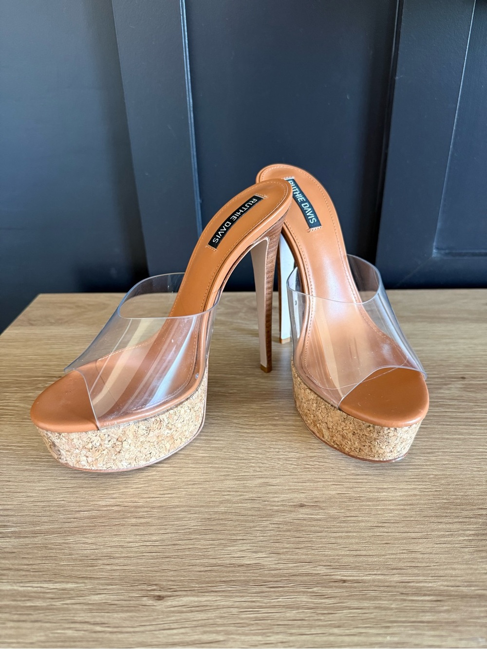 Ruthie Davis cork bottom heels